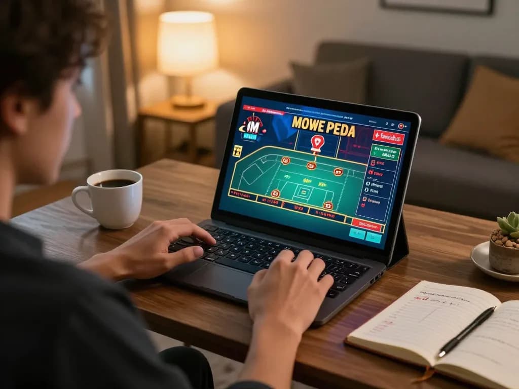 Tin88 player enjoying online gaming session on tablet in cozy living room