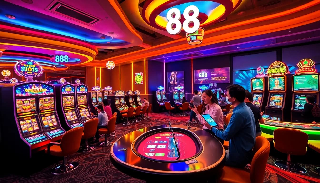 Exciting Go88 online gaming scene with vibrant colors and interactive players.