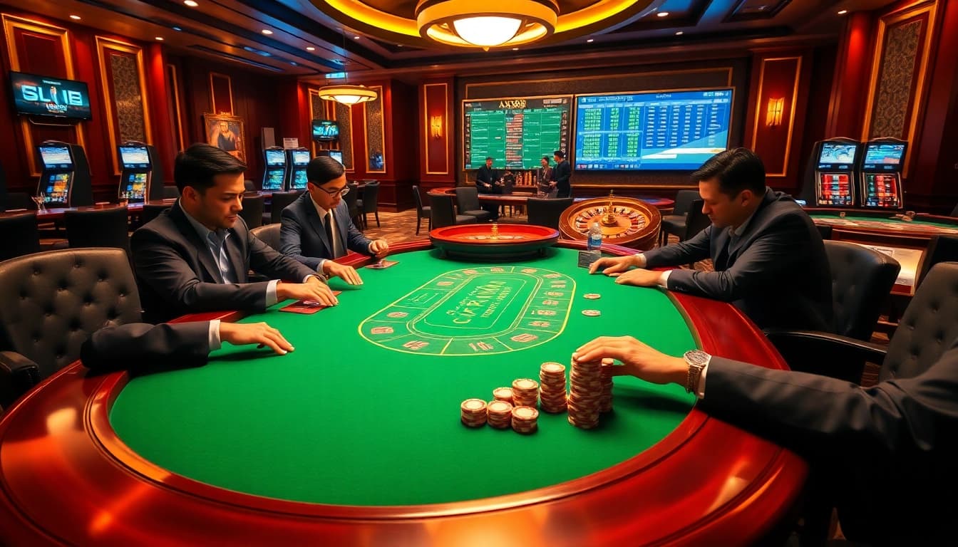 Experience the thrill of live betting at AX88 with professional players at the blackjack table.
