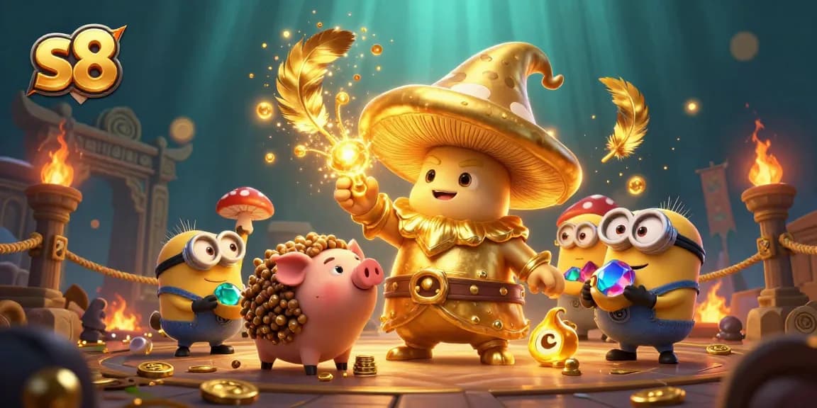 S8 offers thrilling casino gameplay with exciting magic and treasure elements, creating a vibrant gambling experience.