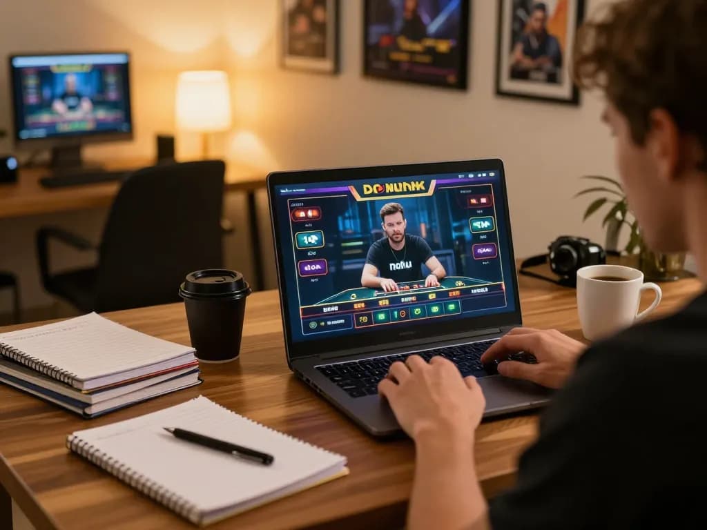Engaged player exploring nohu gaming strategies at home while placing bets online