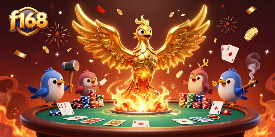 Experience exhilarating gameplay at f168 with golden phoenix and vibrant poker elements.