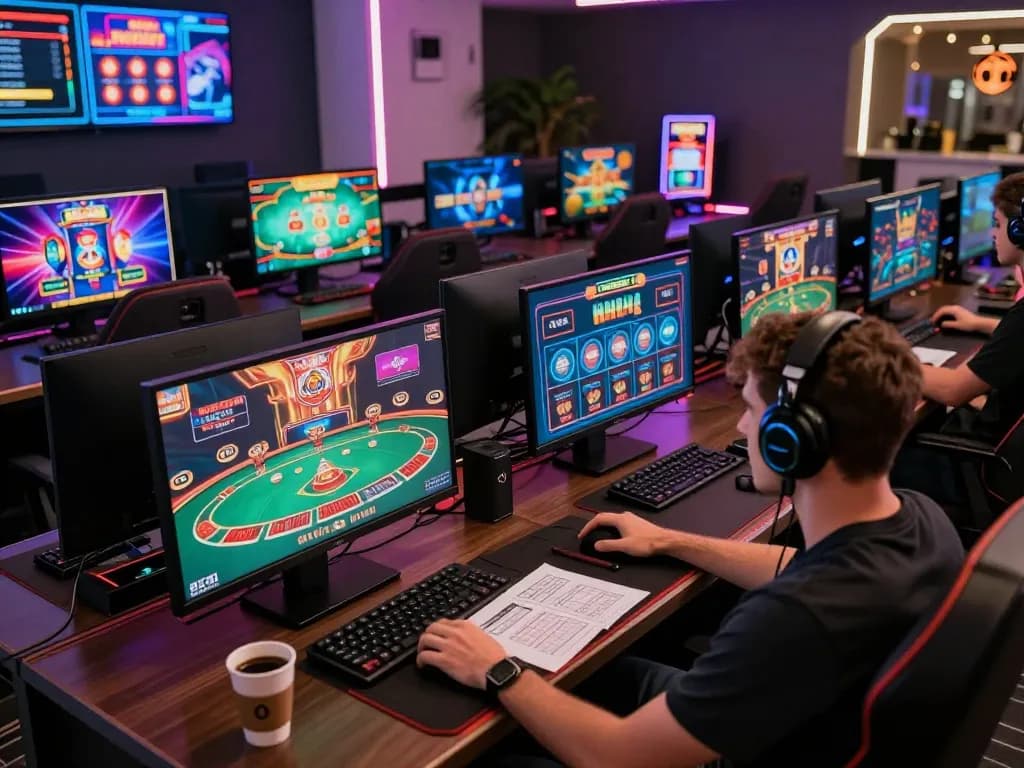 Engaging in thrilling gameplay at 789win online casino, showcasing multiple screens.