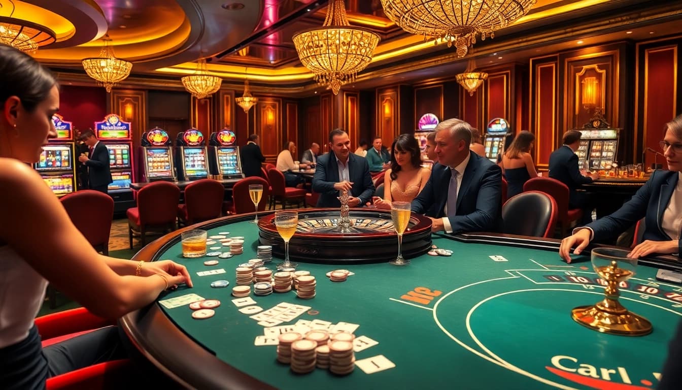 Engage in thrilling poker moments in a luxurious Vaoluoitv casino setting.