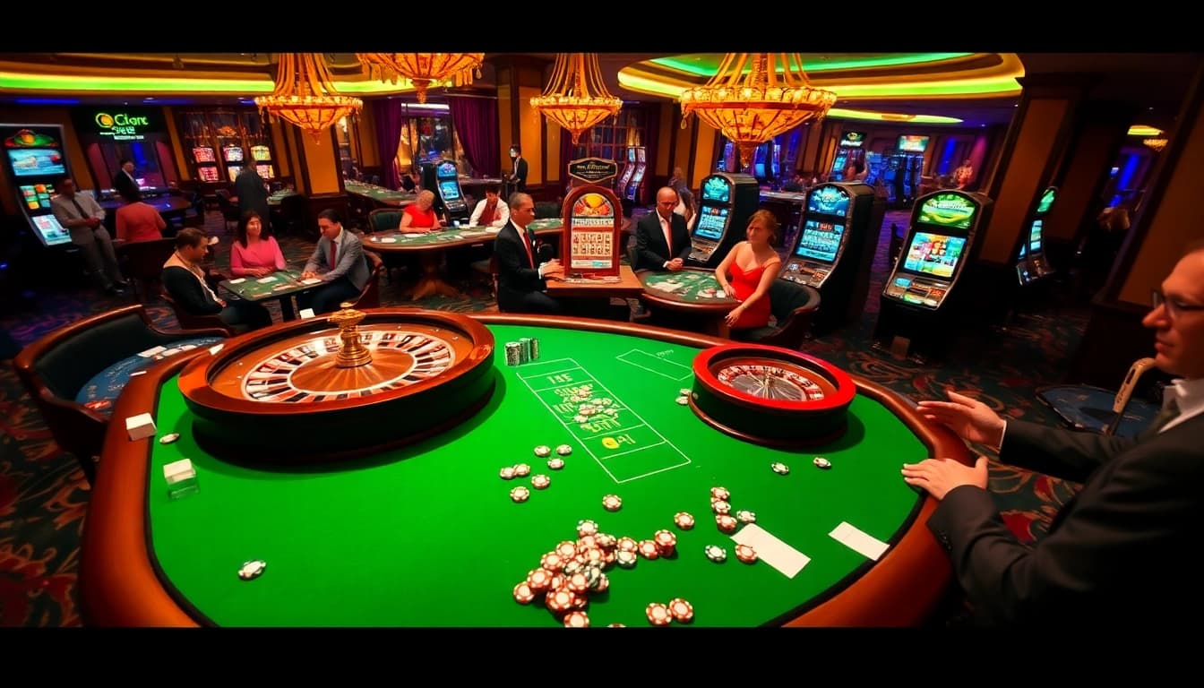 Winning moments at the RR99 gaming platform, showcasing excitement in a luxurious casino environment.