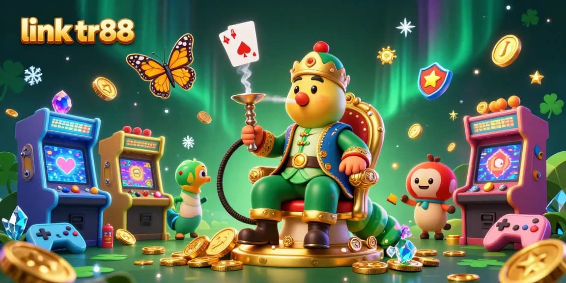 Win big with link tr88 in a vibrant, dynamic 3D casino scene featuring exciting gaming action.