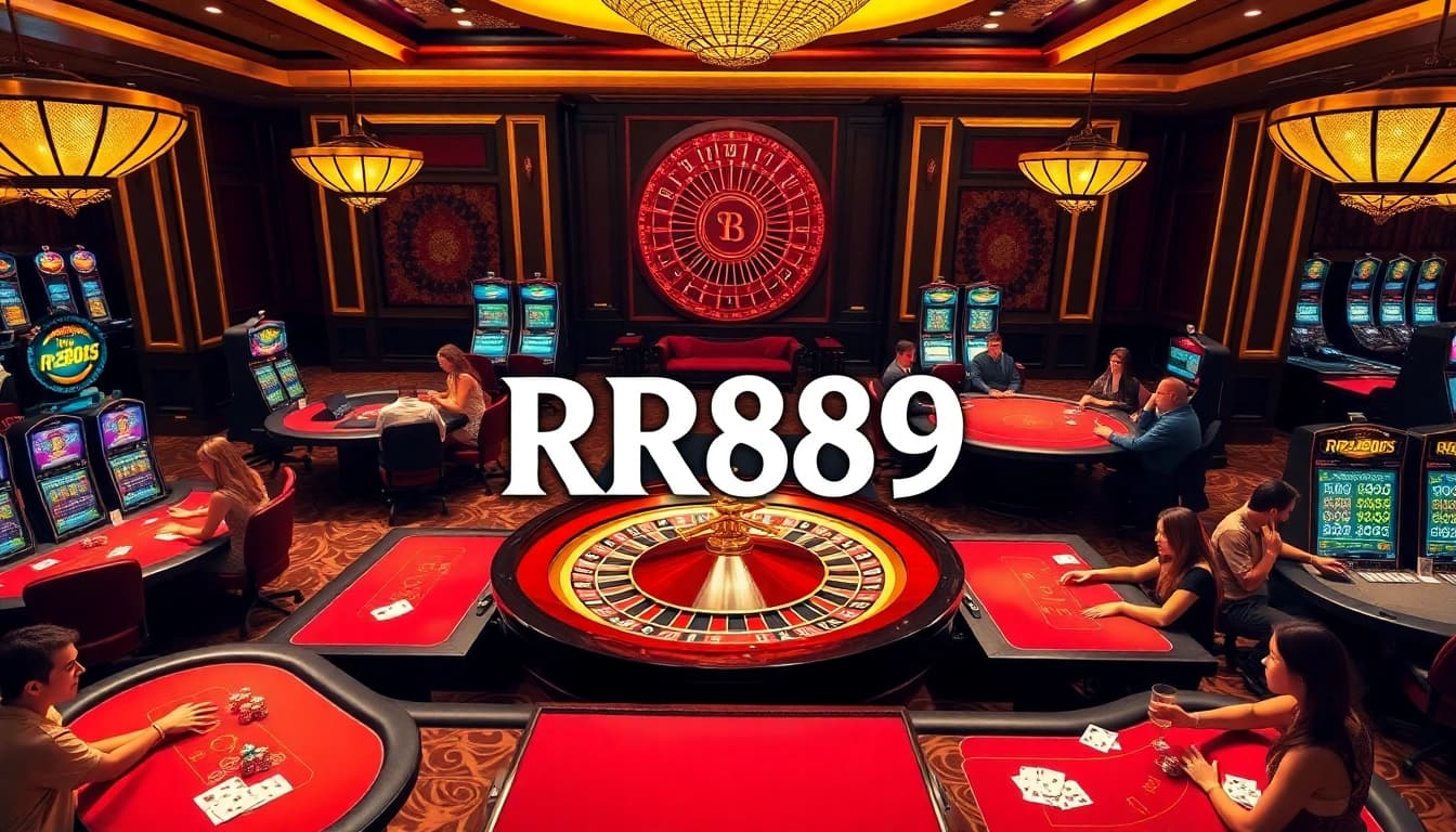 Experience the thrill at RR888 with celebratory casino games and vibrant atmosphere.