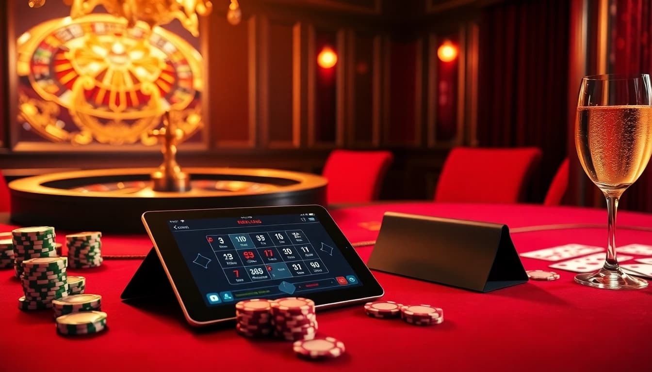 Experience excitement at X88.law with vibrant, luxurious gambling tables and online interfaces.