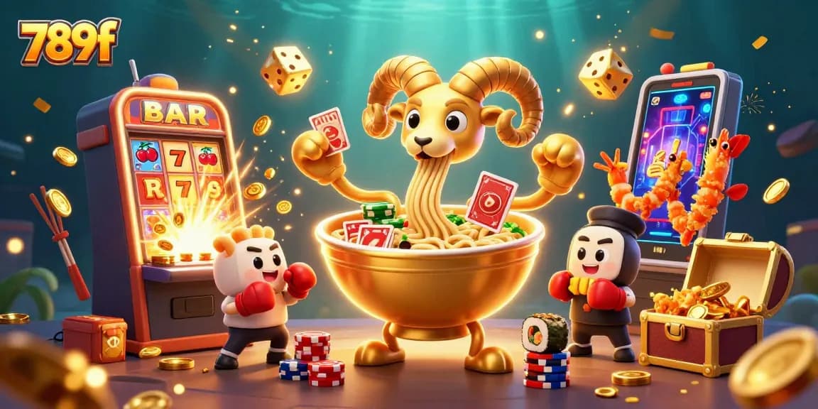 Engage with thrilling action at 789f's colorful casino scene featuring vibrant characters and games.