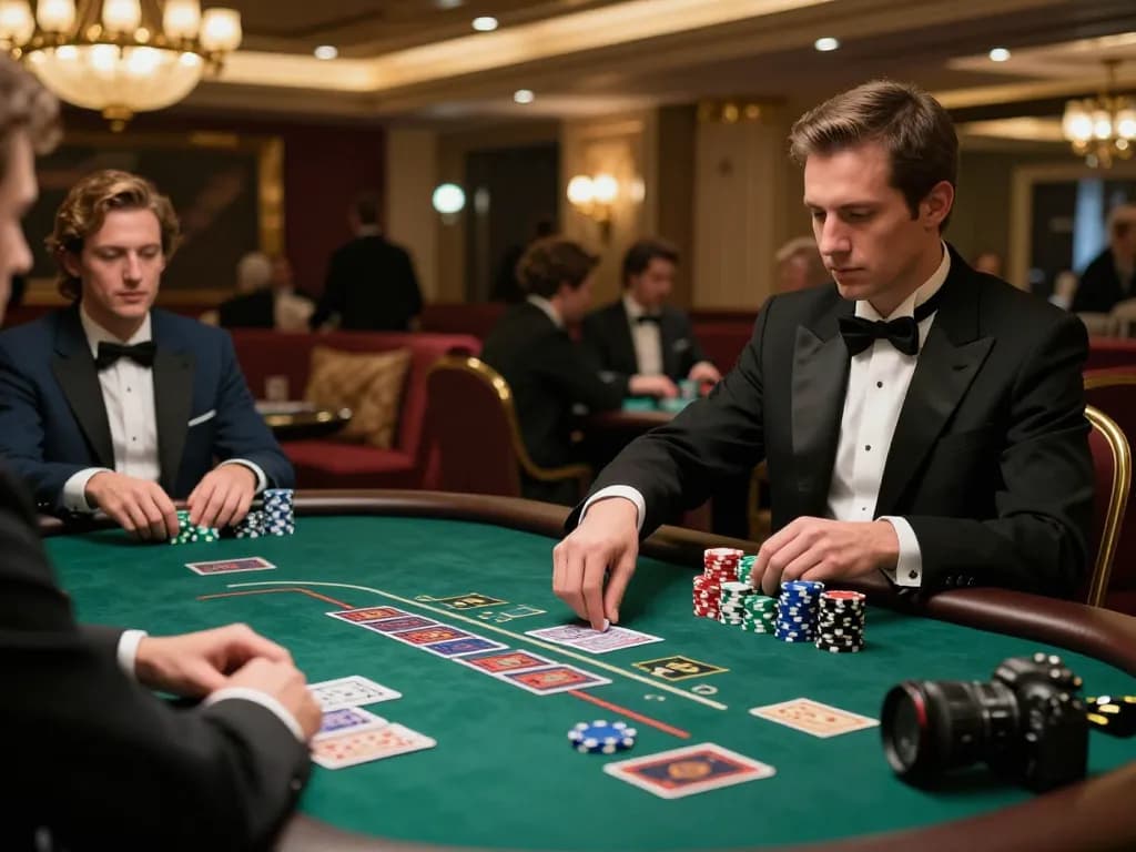 Players engaging in high-stakes blackjack at LC88 casino, showcasing strategy and excitement.