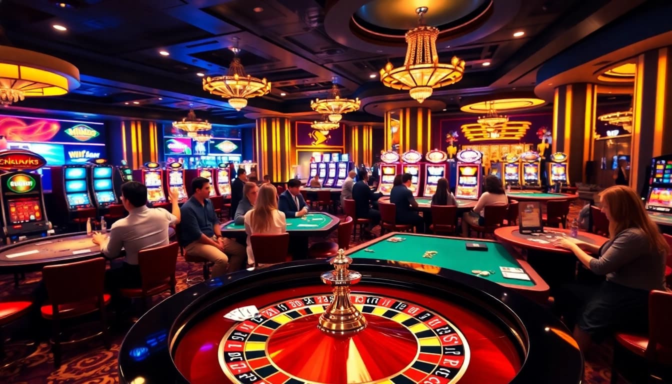 Exciting casino gaming environment with players enjoying gambling at https://xx88.directory