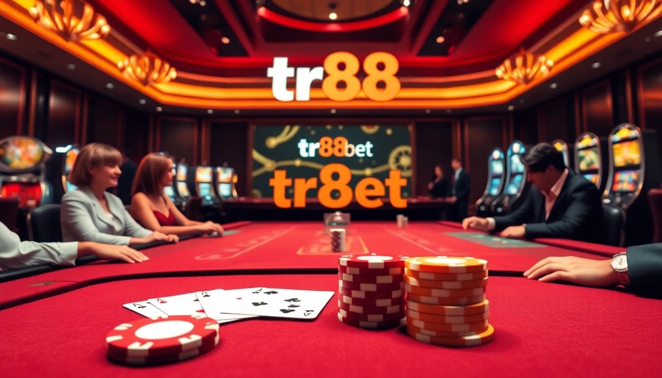 Enjoy thrilling gameplay at tr88 bet with vibrant casino chips and engaging slot machines.