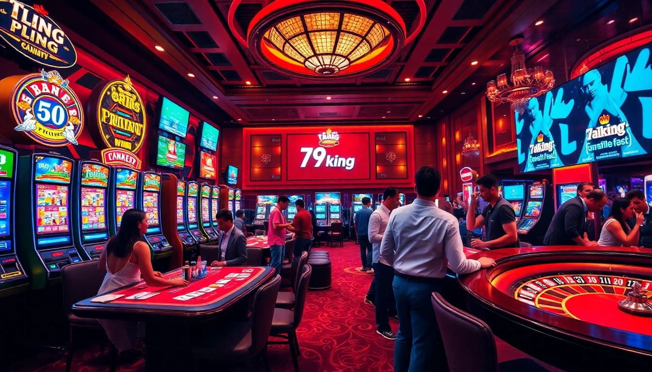 Experience the excitement of 79king with vibrant casino games and celebrating players.