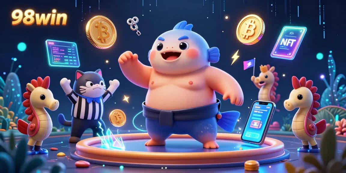 Engage with thrilling gaming at 98win, where luck is just a spin away in this vibrant underwater casino scene.