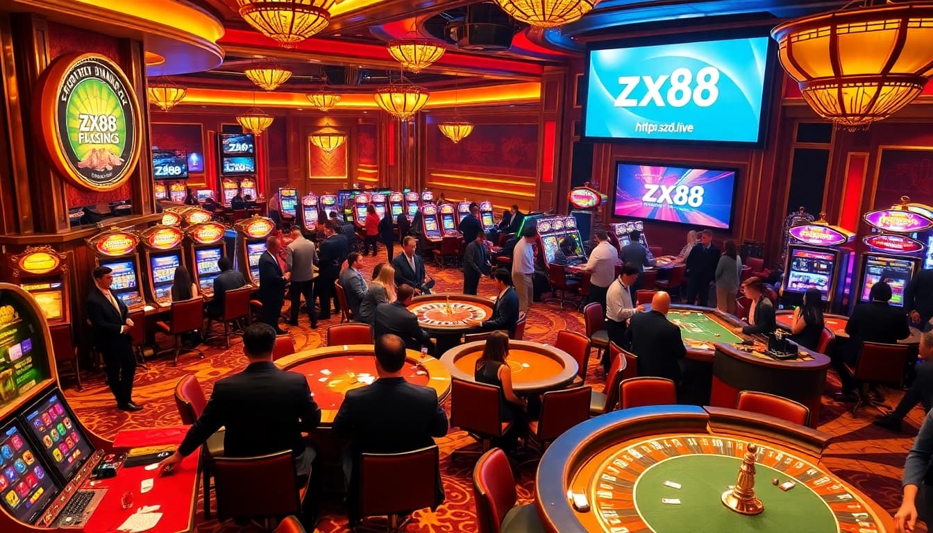 Experience excitement at https://zx88.live/ with engaged players at luxurious casino tables.