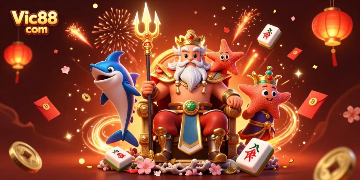 Engage with exciting games on Vic88 com, featuring vibrant characters and rich gambling elements.
