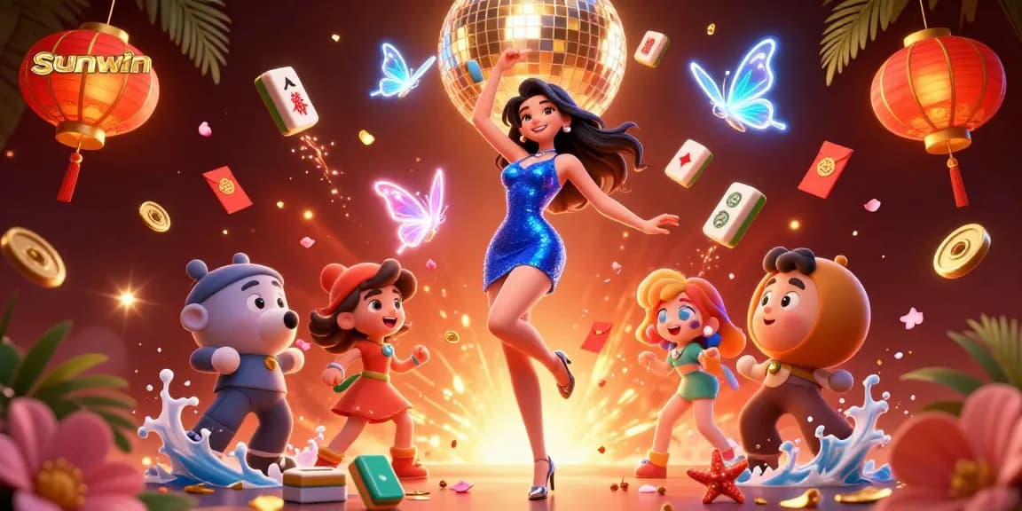 Experience thrilling entertainment with sunwin in this dynamic casino-themed illustration.