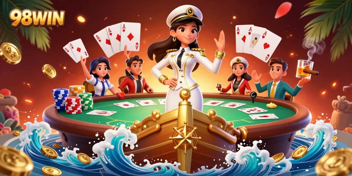 Play in the exciting world of 98WIN with intense poker action and vibrant casino atmosphere.