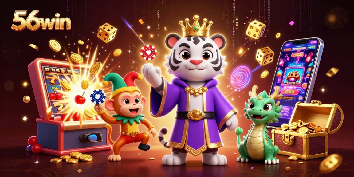 56win highlights an exciting casino experience with vibrant gaming elements and rich graphics.