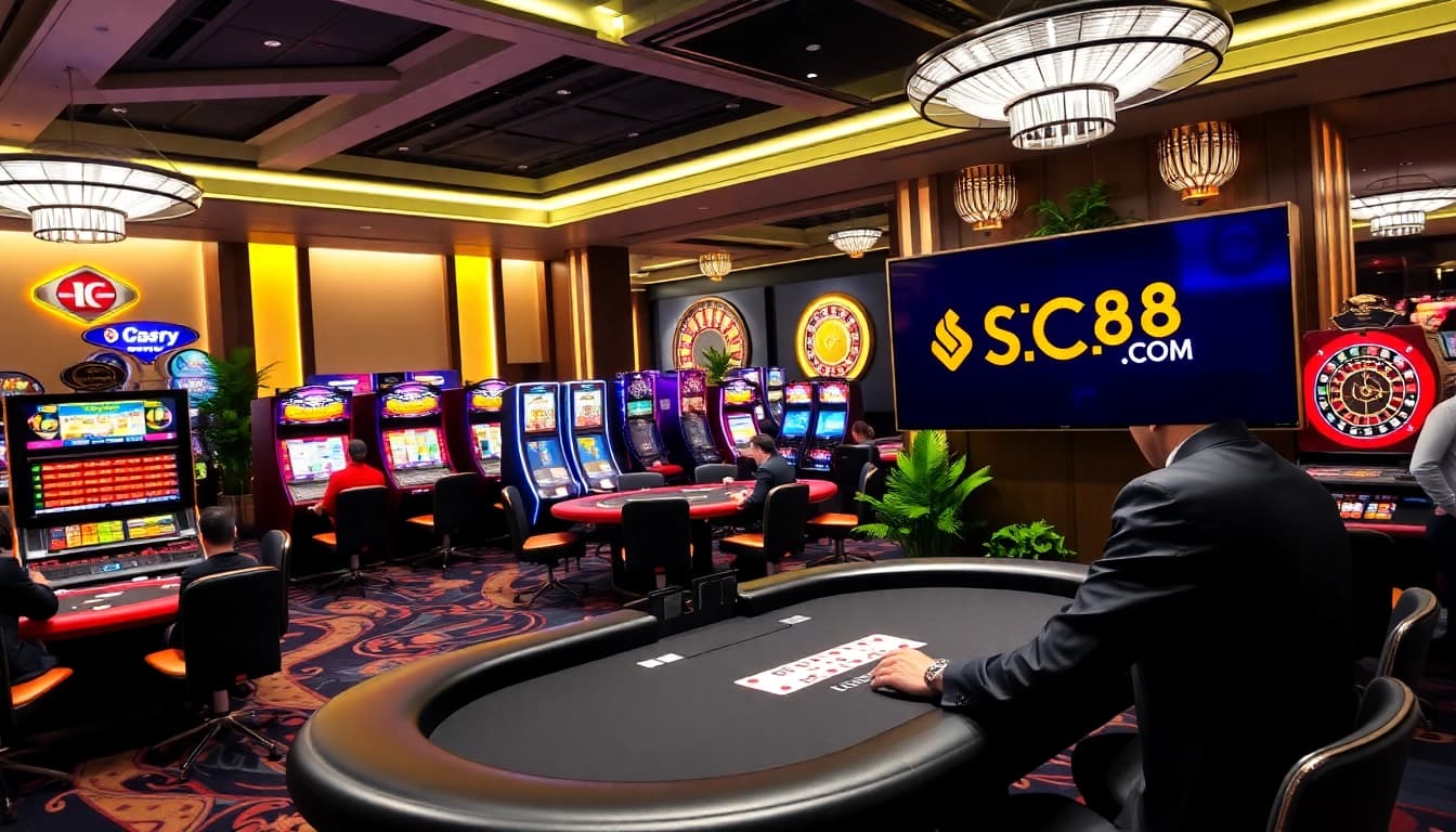 Experience thrilling gameplay at SC88 COM casino with modern tables and luxurious ambiance.