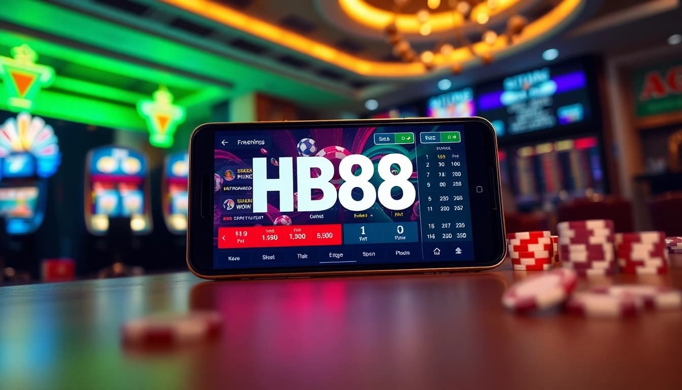 Experience HB88's vibrant online betting interface with casino elements.