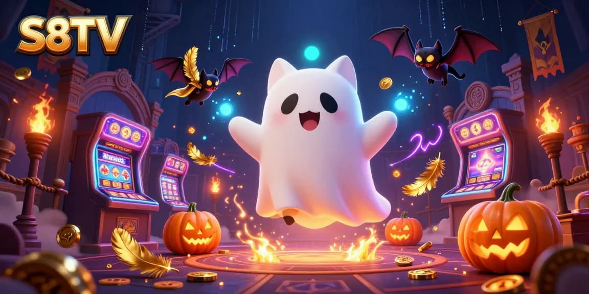 Experience S8TV's thrilling live action with immersive ghostly casino ambiance and vibrant gaming elements.