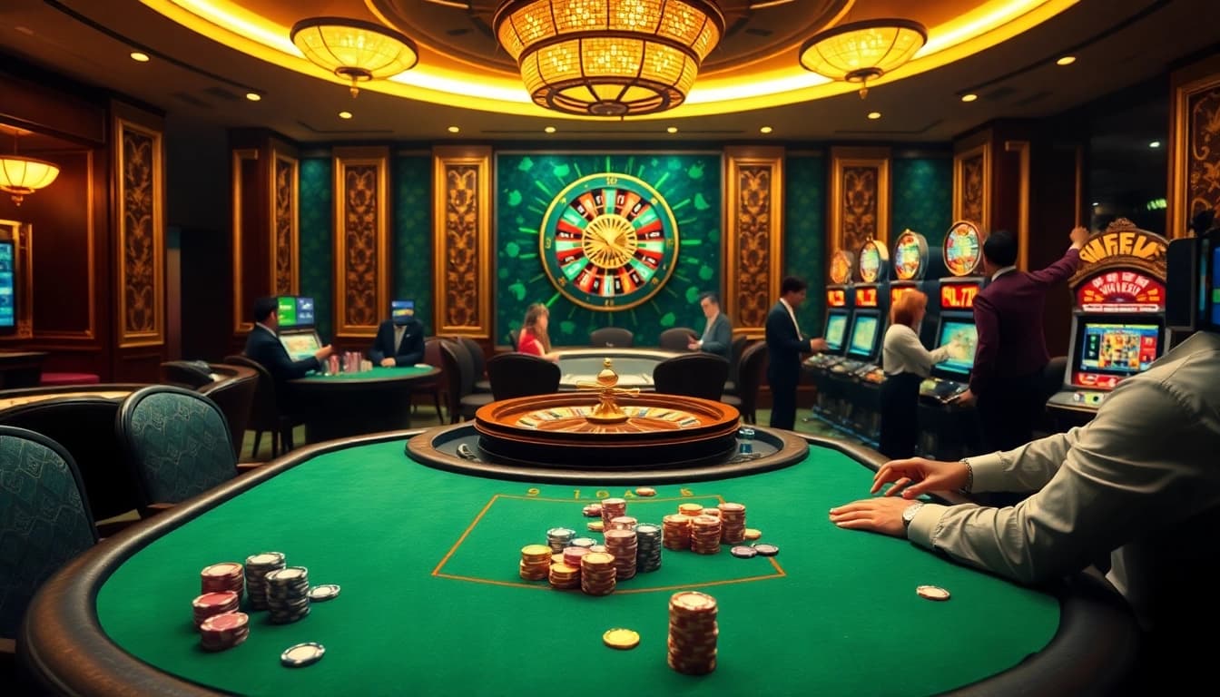 Engage in thrilling gameplay at Link Vào Nhà Cái 68VIP with vibrant casino atmosphere and exciting action.
