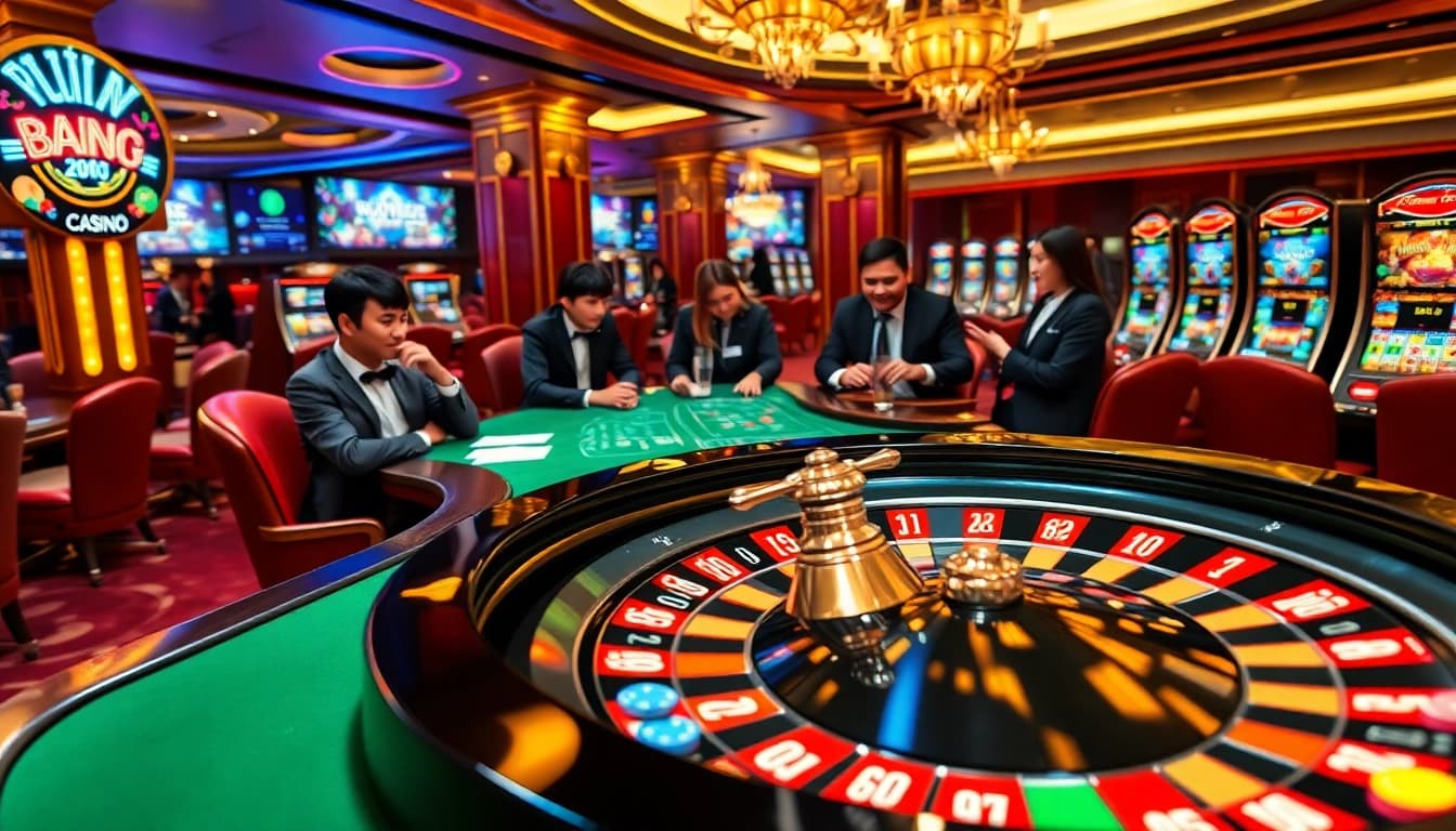Engaging players enjoying the excitement of gambling at https://tg88.cafe/ with roulette and slots.