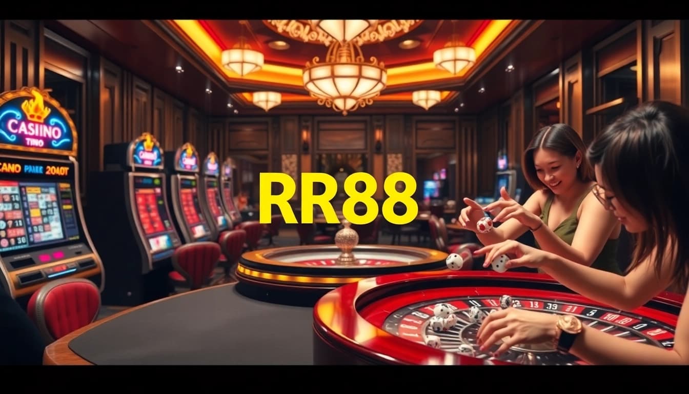 Players experiencing the excitement of RR88 casino with engaging games and vibrant atmosphere.
