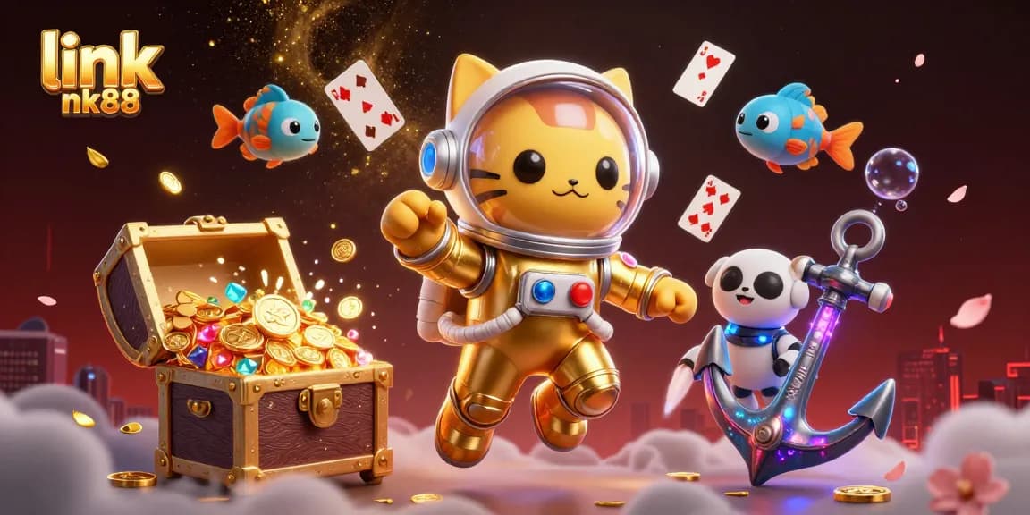 Engage with thrilling games at link nk88, an online casino featuring vibrant 3D gaming characters.