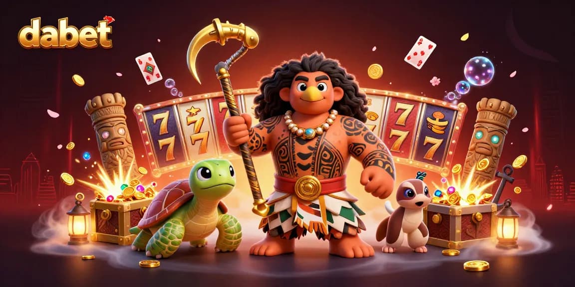 Dabet showcases an exhilarating online casino experience with dynamic game elements and vibrant characters.