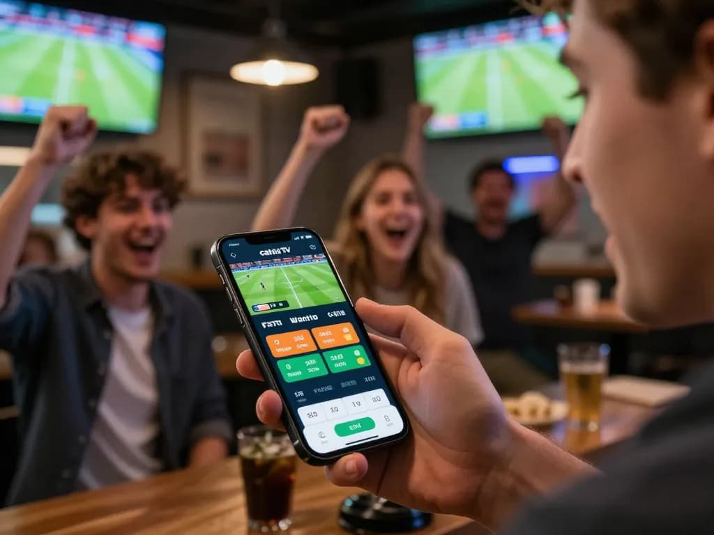 Bet on cakhia tv while enjoying the excitement of a live football match in a lively sports bar