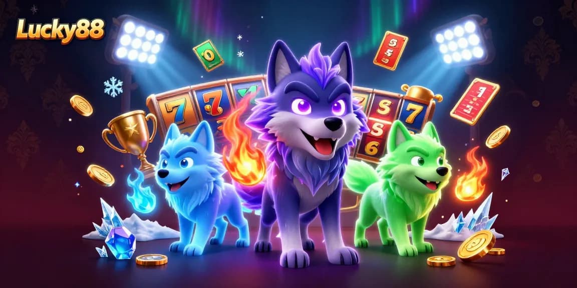 Experience the excitement of Lucky88 with ghostly wolves, jackpot reels, and captivating casino action.