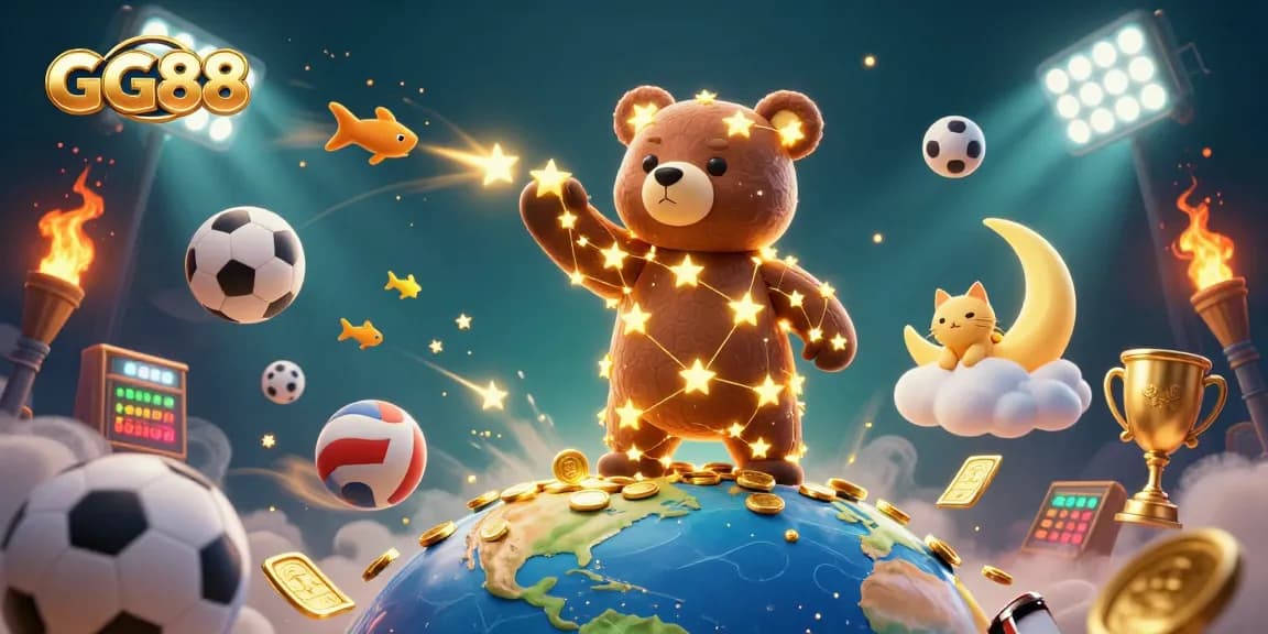 GG88 players scoop rewards in an exciting gaming atmosphere with golden coins and dynamic sports elements.