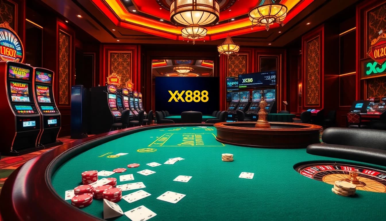 Experience thrilling gameplay at XX88 with vibrant casino elements and an engaging atmosphere.