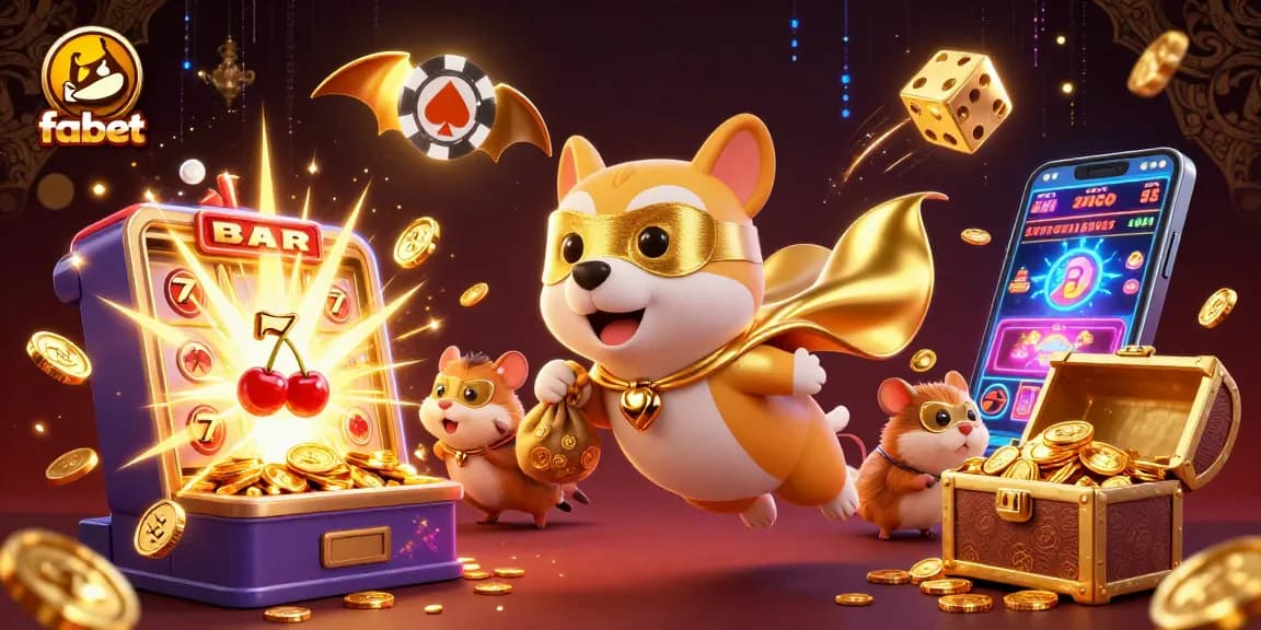 Bet big with fabet's thrilling online casino experience, featuring dynamic slots and playful characters.