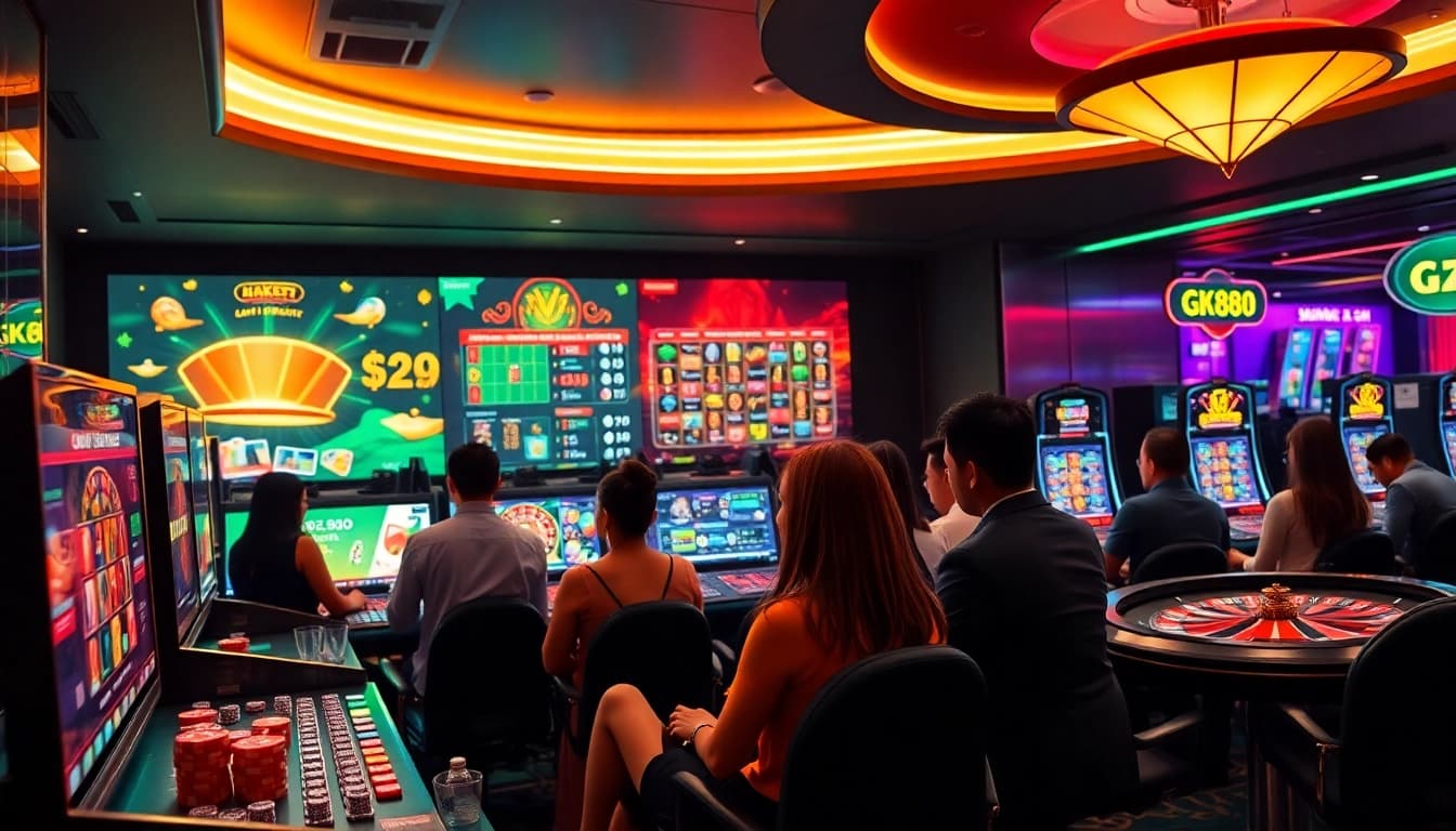 Experience the excitement of GK88 with a vibrant online casino scene.