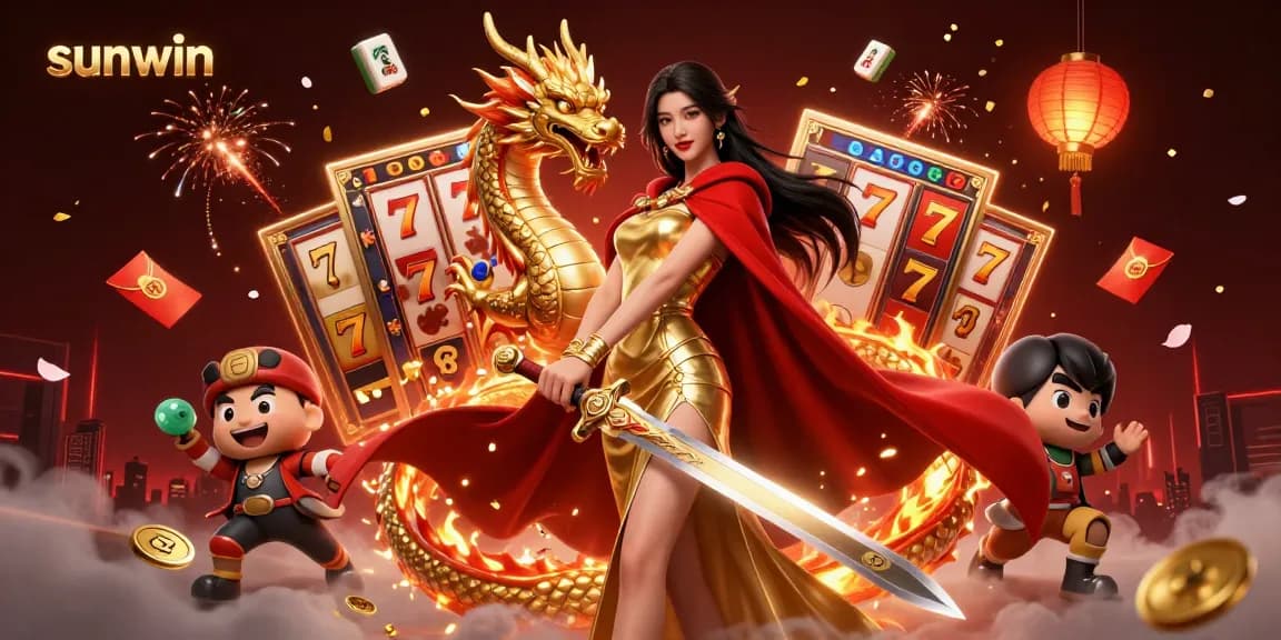 Win big with sunwin's captivating 3D casino illustration showcasing luck and excitement.
