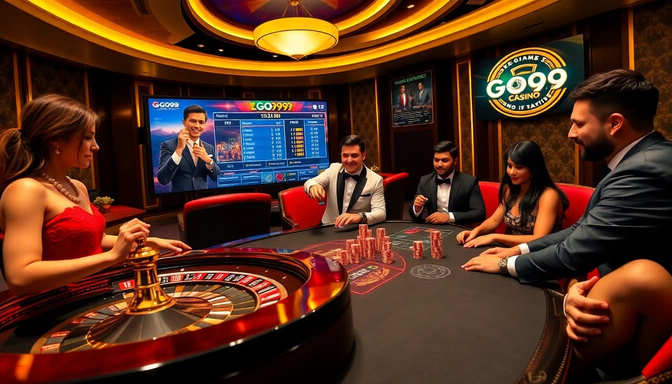 Experience the excitement of Go99 with vibrant casino visuals and engaging gameplay.