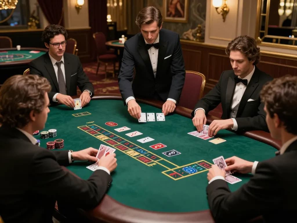 Experience intense blackjack gameplay at rr88 in an elegant casino setting.
