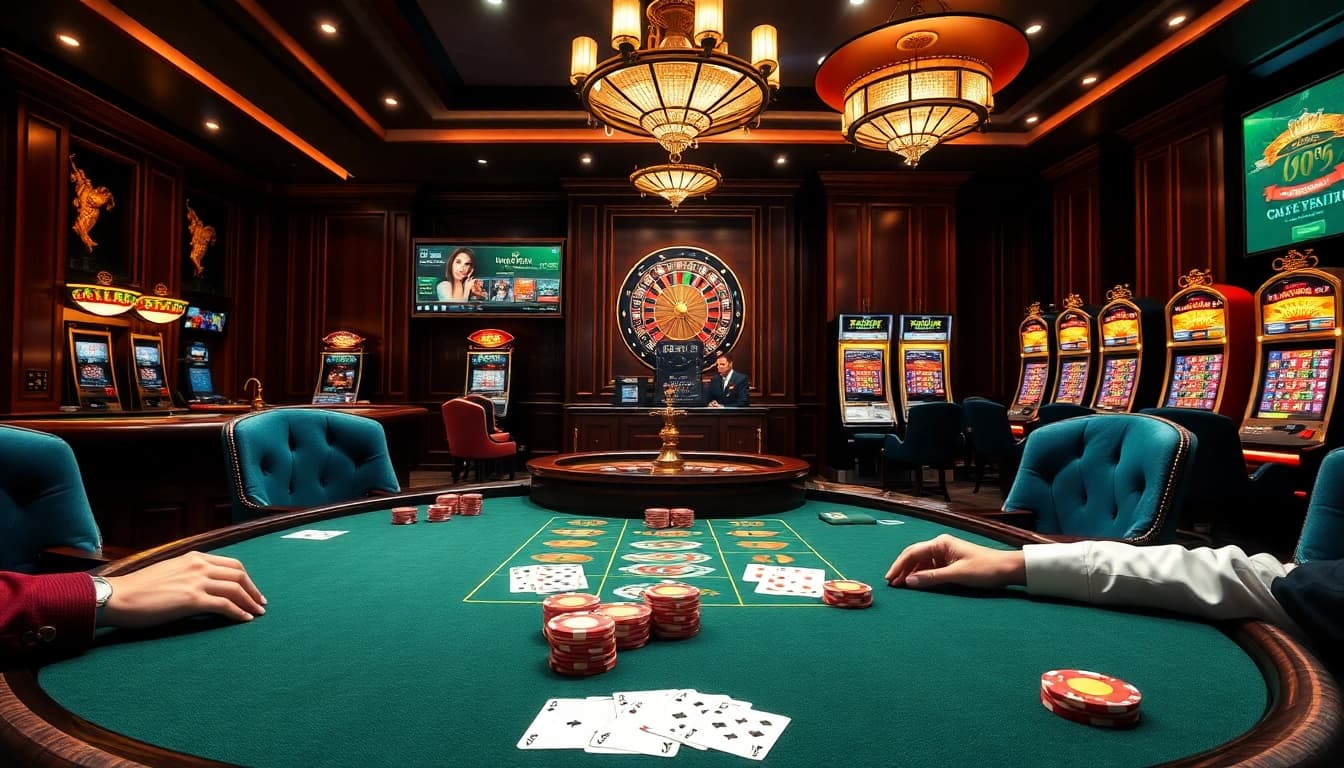 MM88 poker game scene with vibrant chips and an interactive online gambling interface.