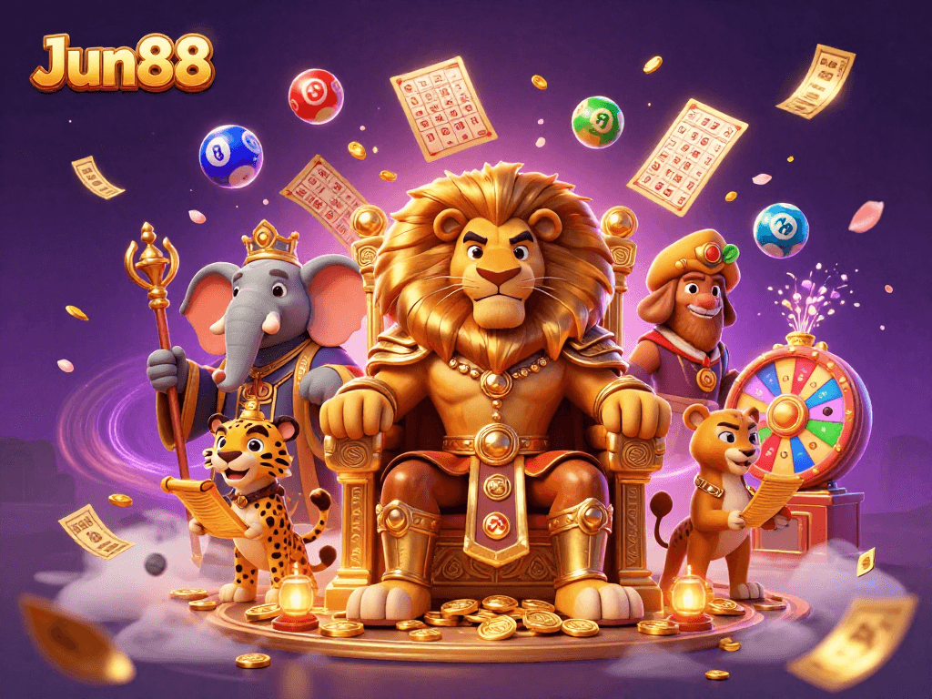 Win exciting prizes at Jun88 with a vibrant 3D casino scene full of games and rewards.