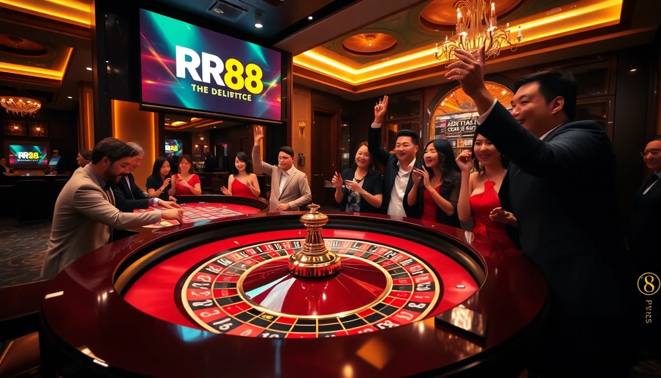 Experience RR88 with dynamic gaming moments at a sophisticated casino table.