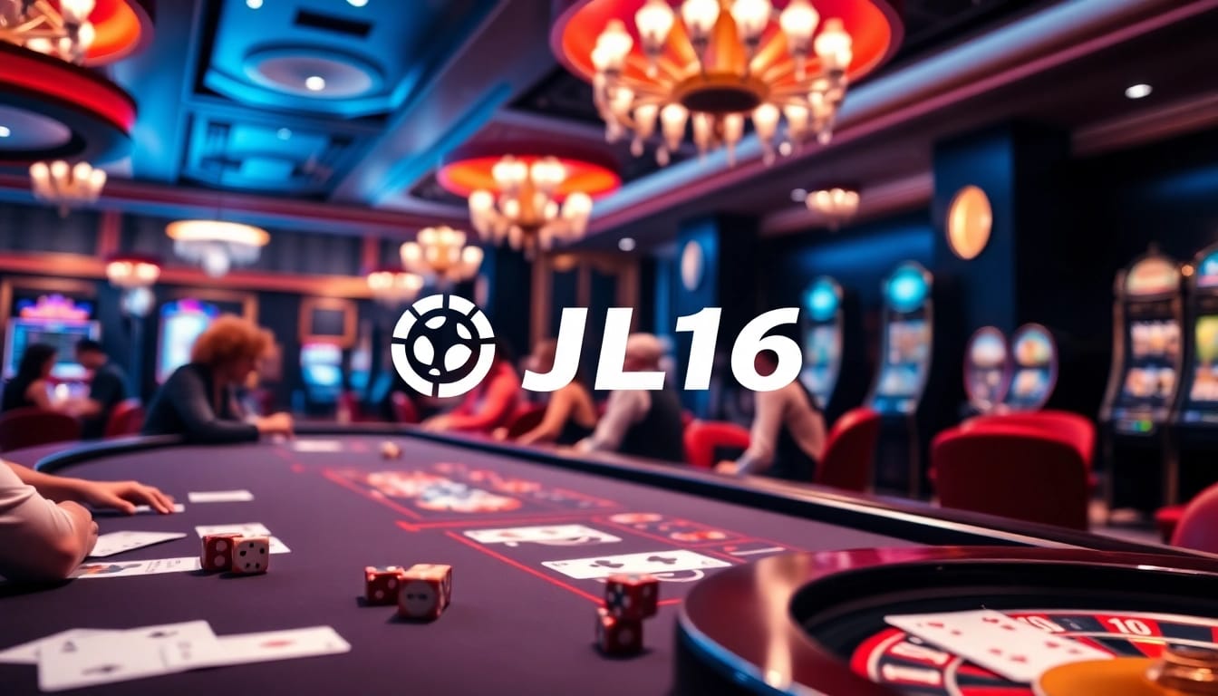 Experience thrilling gameplay with JL16 at a luxurious online casino table.