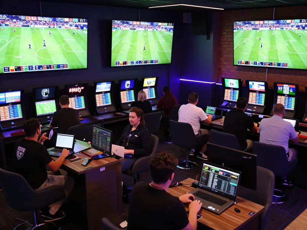 Viewers engaged in real-time sports betting at kqbd with live match updates and thrilling atmosphere