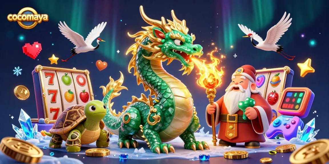 Experience the exciting world of cocomaya with vibrant slot reels and special game elements.
