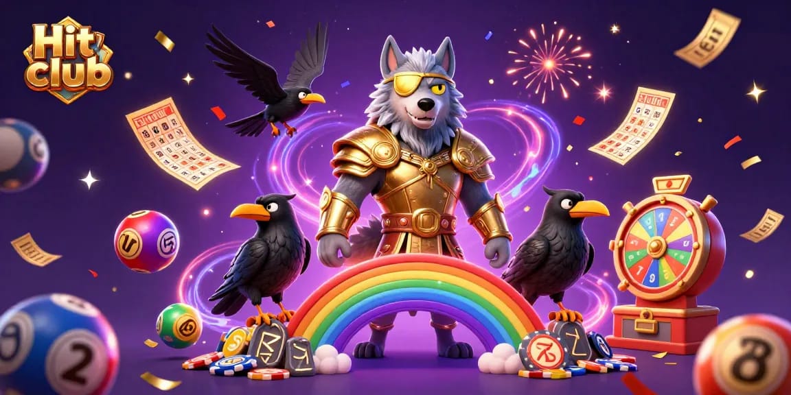 Engage in thrilling bets at Hit club with dynamic lottery elements and vibrant colors.
