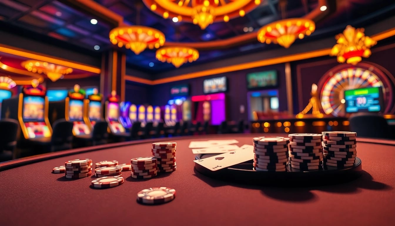 Experience the thrill of nohu90 gaming with vibrant casino scenes filled with excitement.