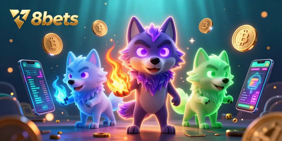 Experience thrilling gaming with 28bets as ghostly wolves and crypto coins immerse in vibrant excitement.