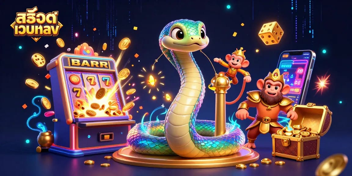 Experience excitement with สล็อตเว็บตรง as colorful characters celebrate a jackpot explosion in this vibrant casino scene.